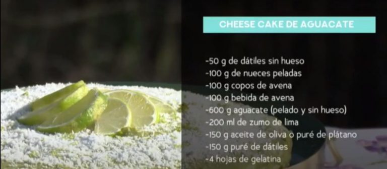 Receta de cheescake de aguacates TROPS