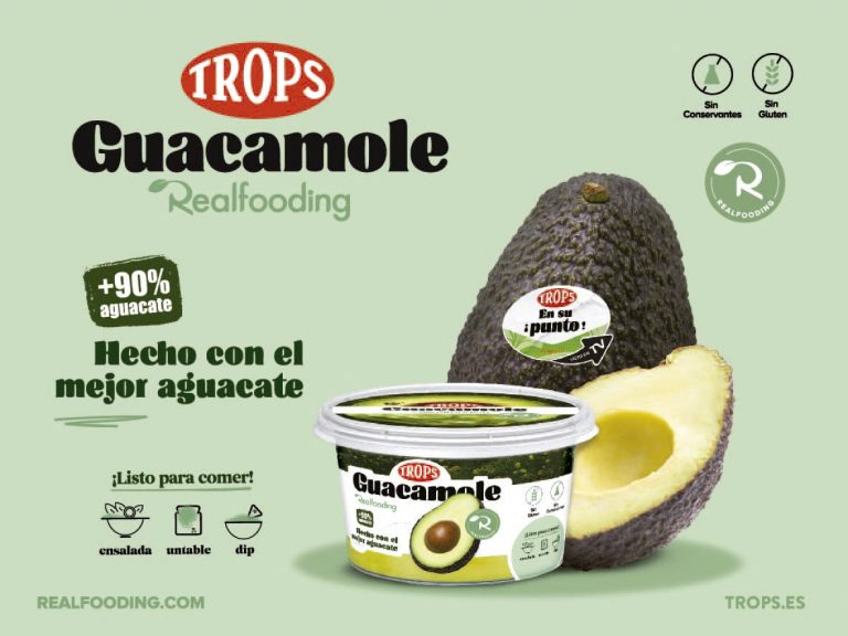 ¡Novedad! TROPS lanza el primer guacamole Realfooding